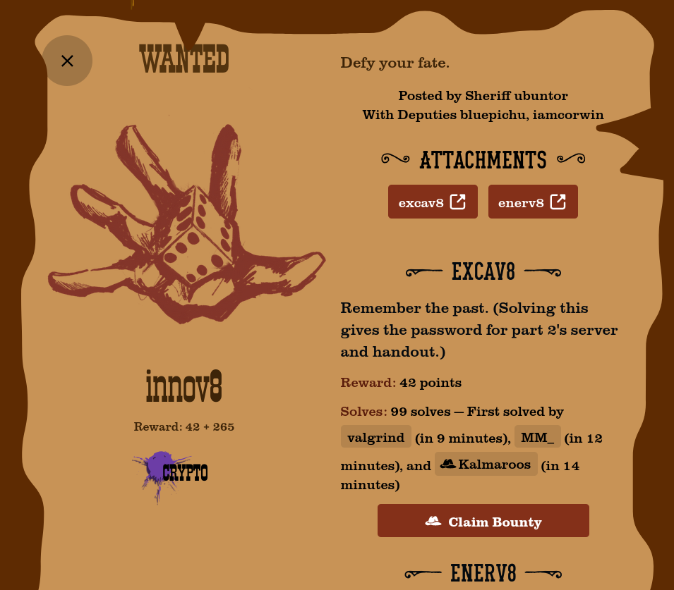 Challenge Description: Remember the past. (Solving this gives the password for part 2's server and handout.) Reward: 42 points Solves: 100 solves — First solved by valgrind (in 9 minutes), MM_ (in 12 minutes), and Kalmaroos (in 14 minutes)