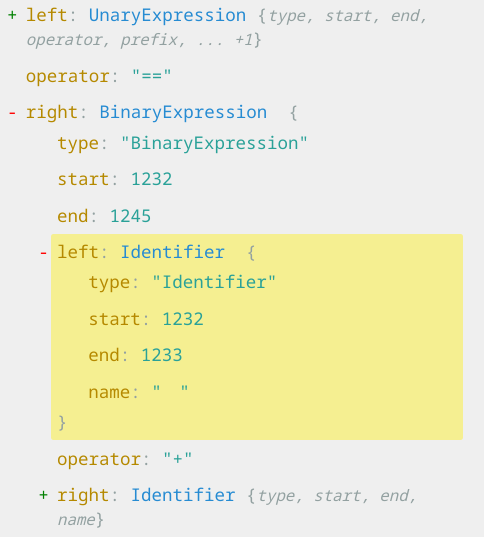 UnaryExpression === BinaryExpression